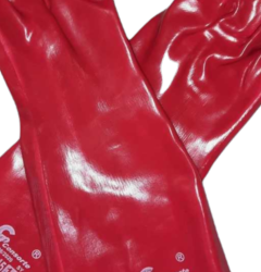 Rękawice czerwone długie